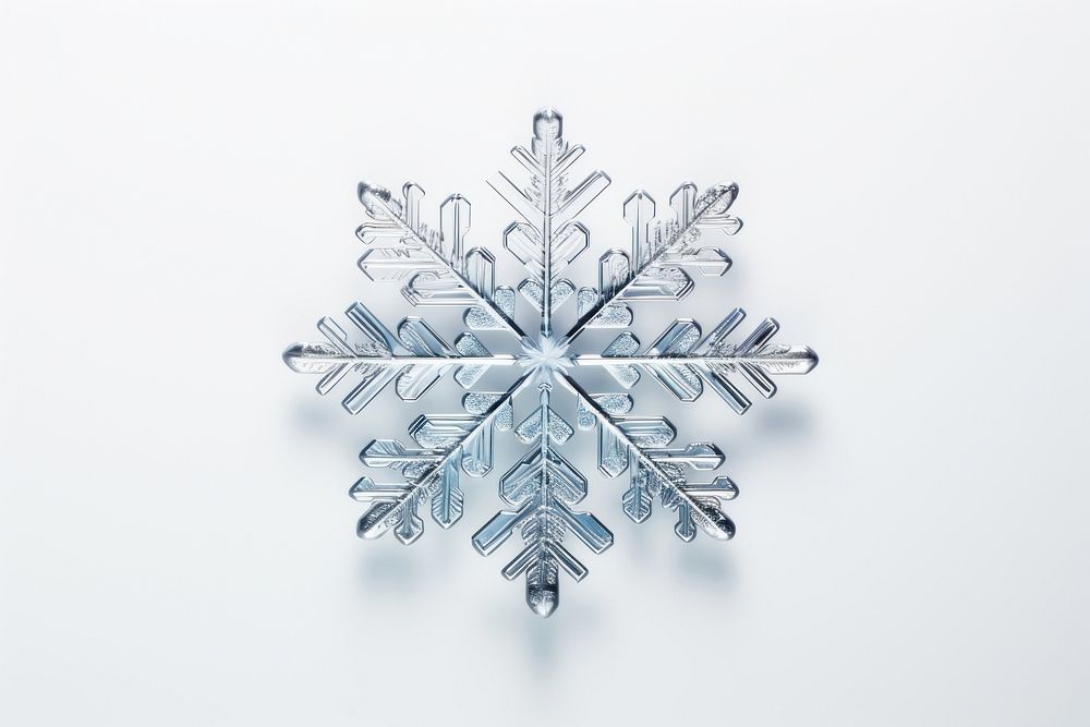 Snowflake snowflake white white background. AI generated Image by rawpixel.
