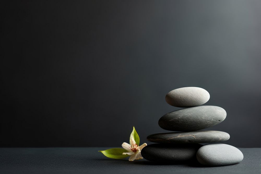 Zen stones zen-like balance flower. AI generated Image by rawpixel.