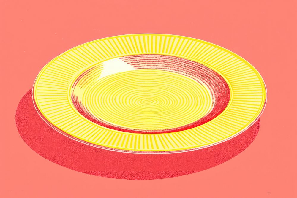 Plate spiral concentric dishware. AI generated Image by rawpixel.