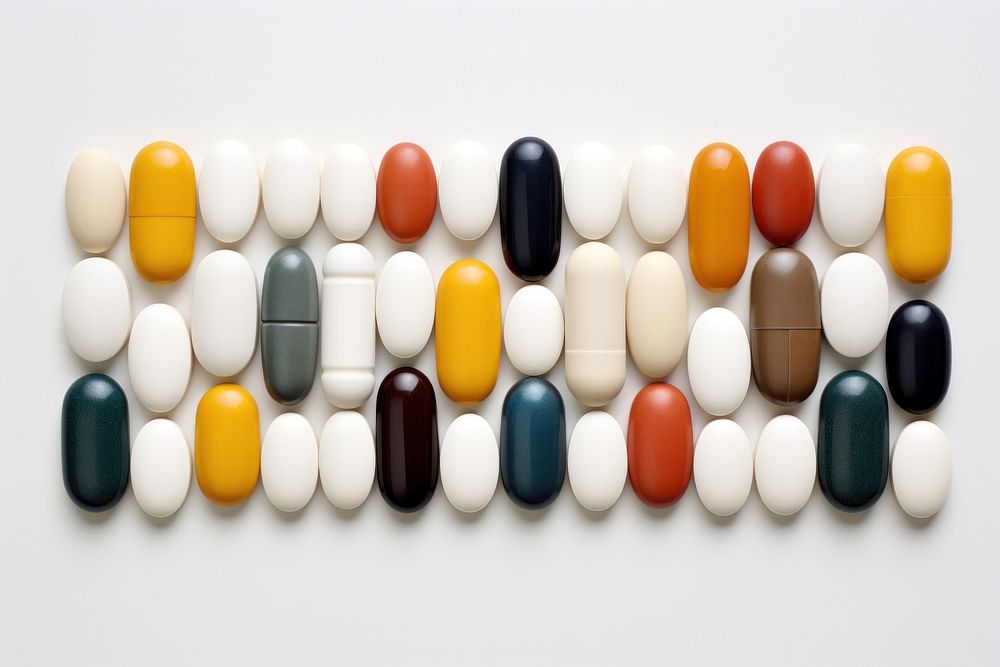 Medicinal pill organization arrangement. AI generated Image by rawpixel.