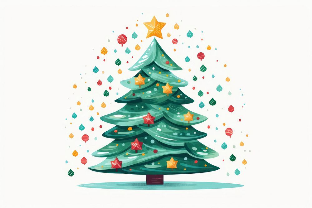 Christmas tree plant illuminated celebration. Premium Photo