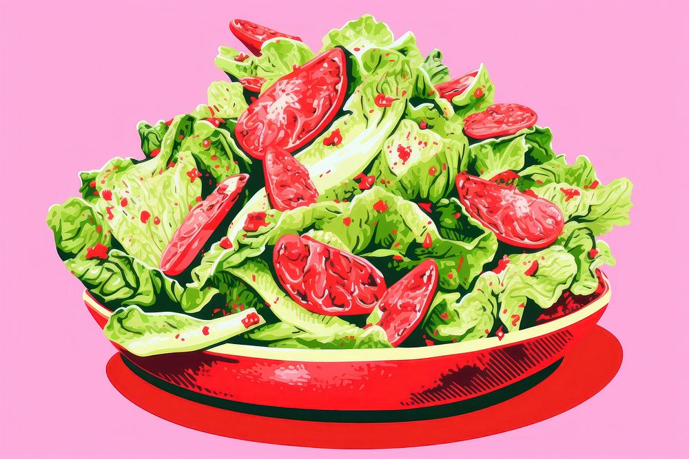Salad vegetable lettuce plant. AI generated Image by rawpixel.