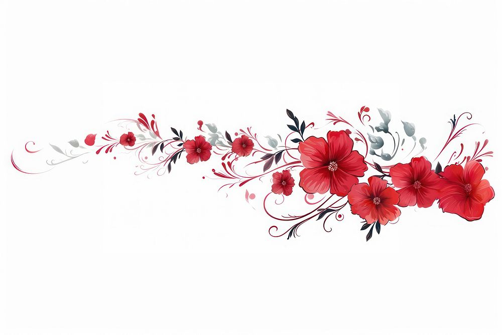 Floral hibiscus pattern flower. AI generated Image by rawpixel.