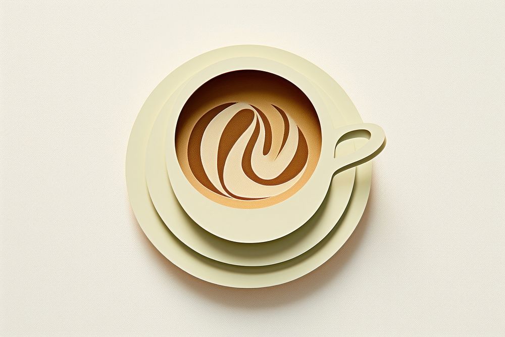 Coffee drink latte cup. AI generated Image by rawpixel.