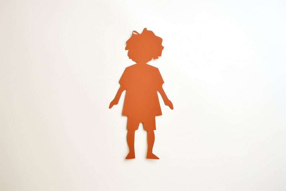 Child silhouette white background representation. AI generated Image by rawpixel.