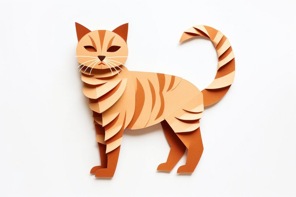 Ginger cat animal mammal craft. AI generated Image by rawpixel.