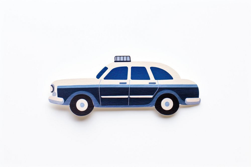 Police car vehicle taxi white background. AI generated Image by rawpixel.