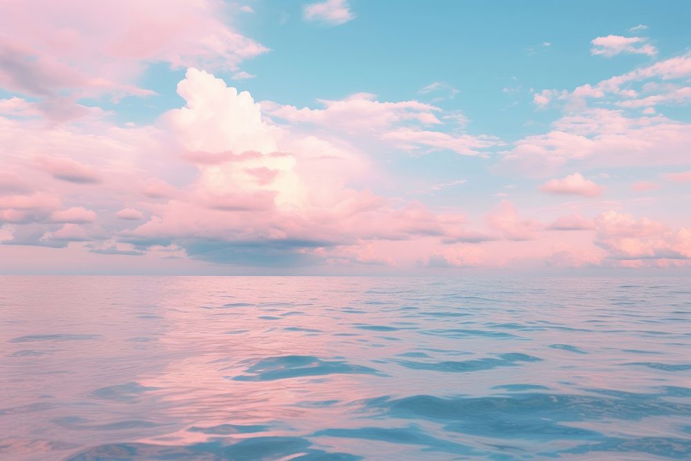 Ocean sky outdoors horizon. AI generated Image by rawpixel.