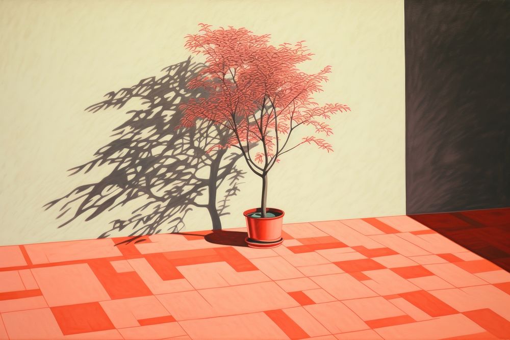 Tree architecture shadow plant. AI generated Image by rawpixel.