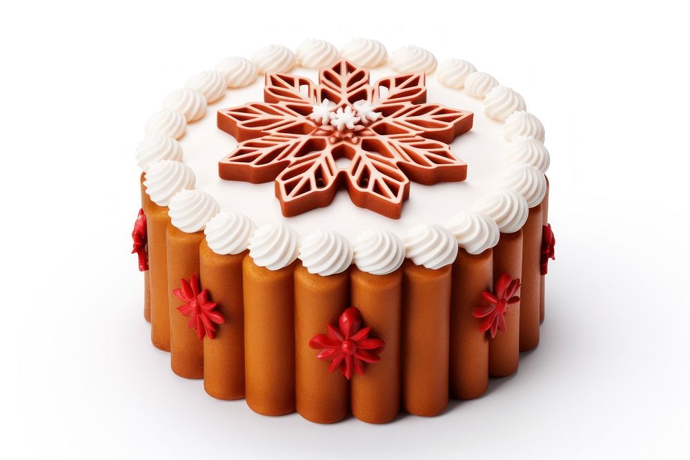 Christmas cake dessert cupcake icing. AI generated Image by rawpixel.