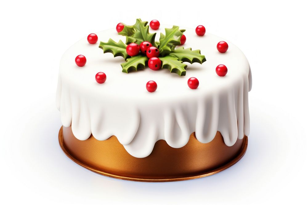 Christmas cake dessert icing cream. AI generated Image by rawpixel.