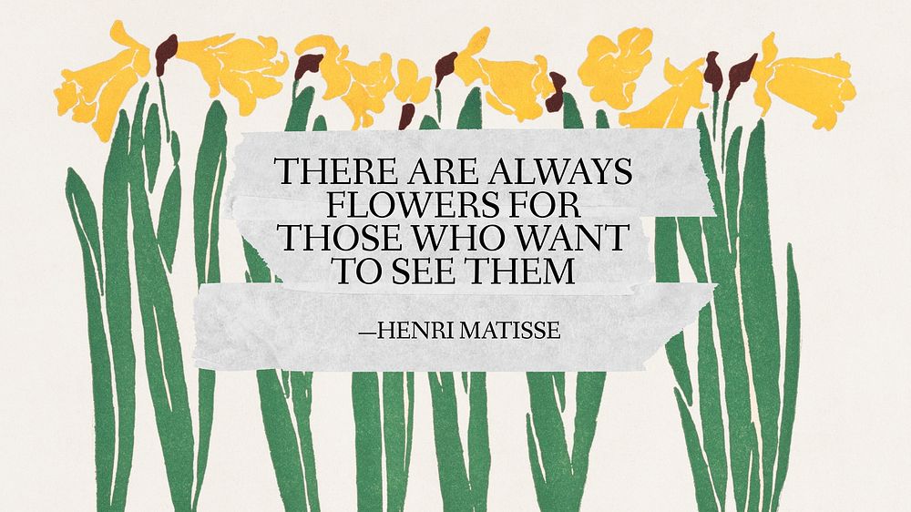Henri Matisse quote  blog banner template