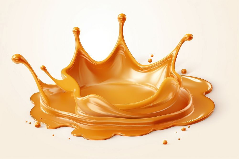 Splash of caramel crown simplicity splattered. AI generated Image by rawpixel.
