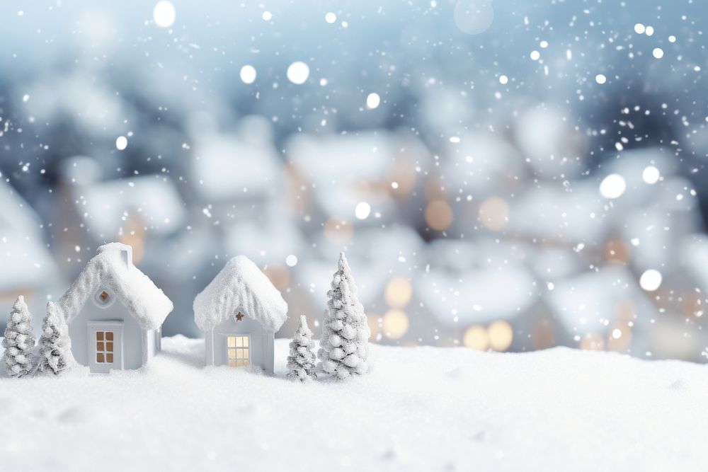 Christmas snow outdoors winter. AI generated Image by rawpixel.