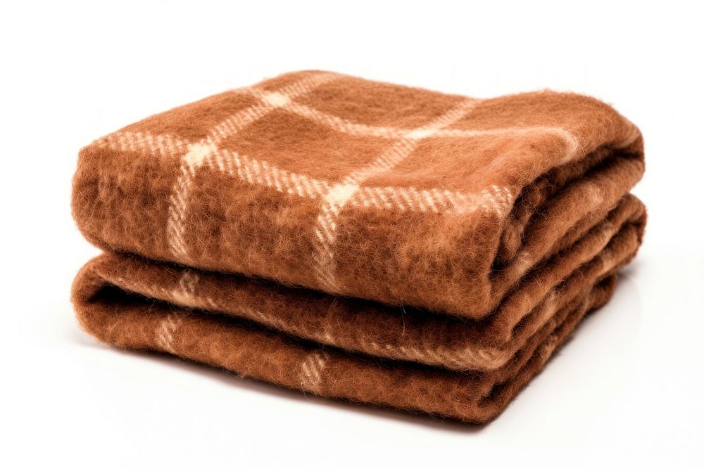Brown alpaca wool towel white background textile. AI generated Image by rawpixel.