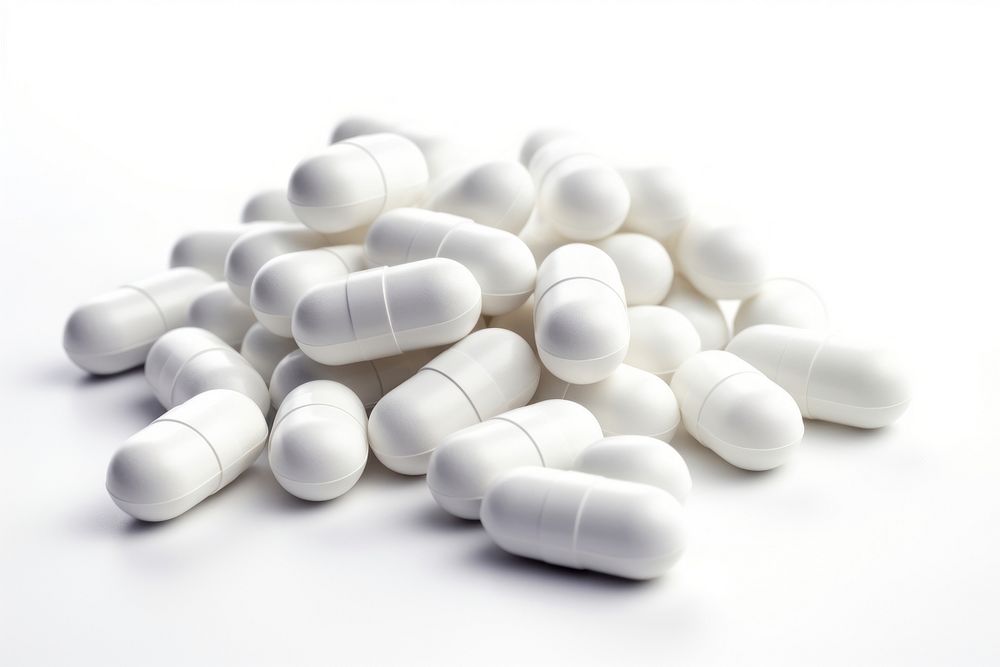 Capsules pill vitamin white. AI generated Image by rawpixel.