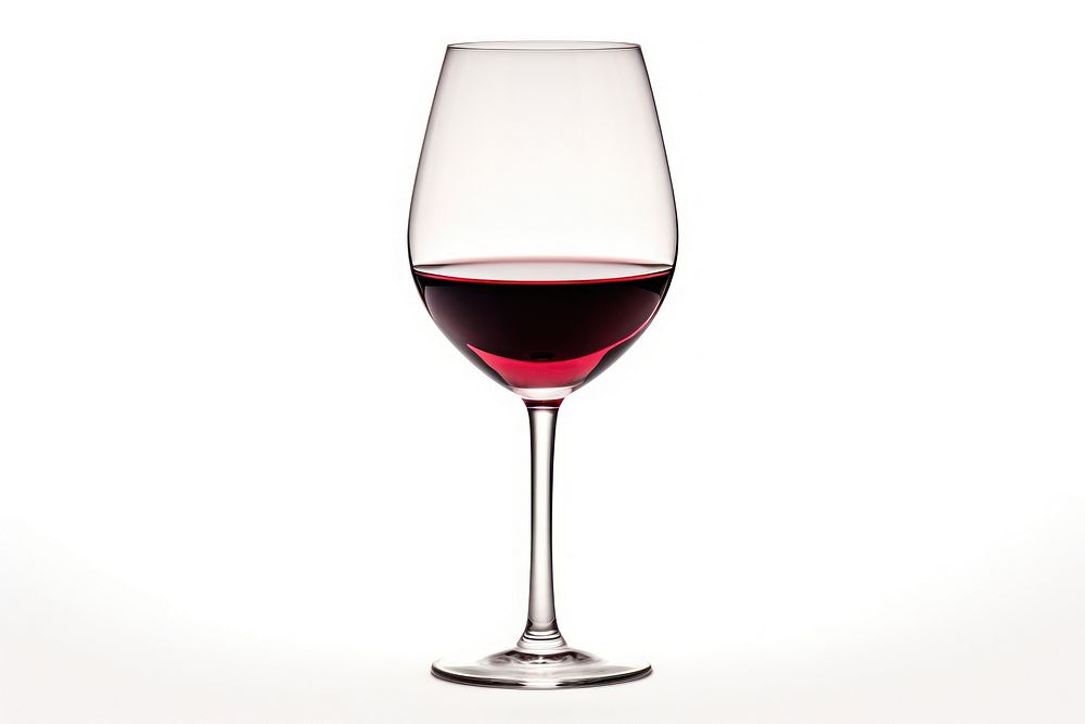 Wine glass wine drink white background. AI generated Image by rawpixel.