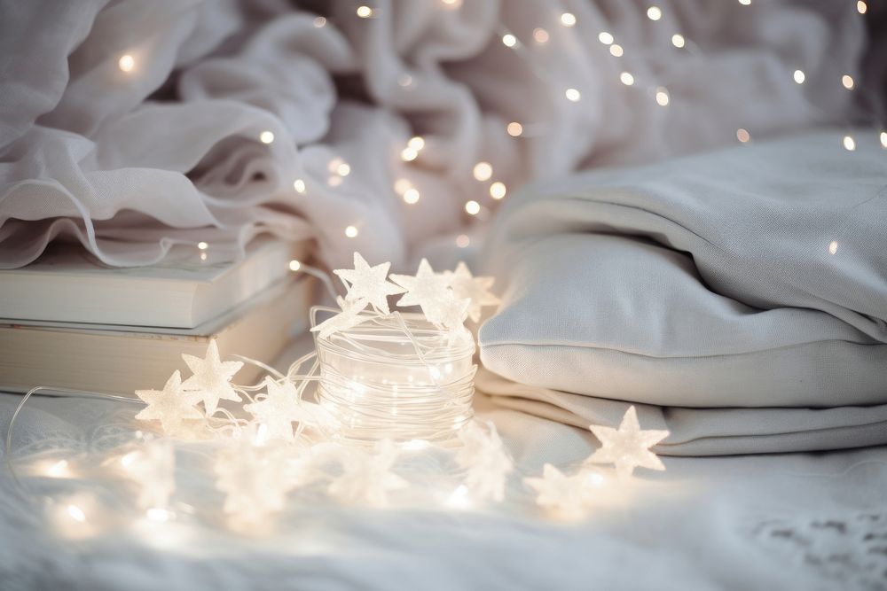 White christmas light illuminated comfortable. AI generated Image by rawpixel.