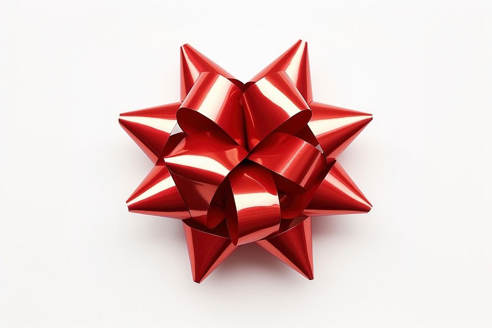 Metallic bow origami paper shape. AI generated Image by rawpixel.