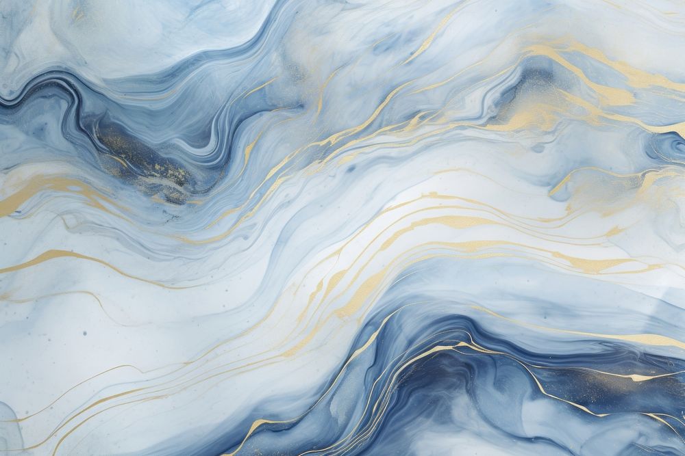 Gradient pastel blue and gold marble line backgrounds