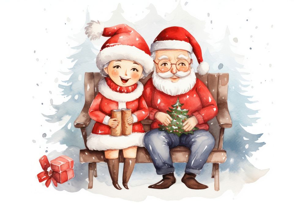 Christmas sitting togetherness celebration. AI generated Image by rawpixel.