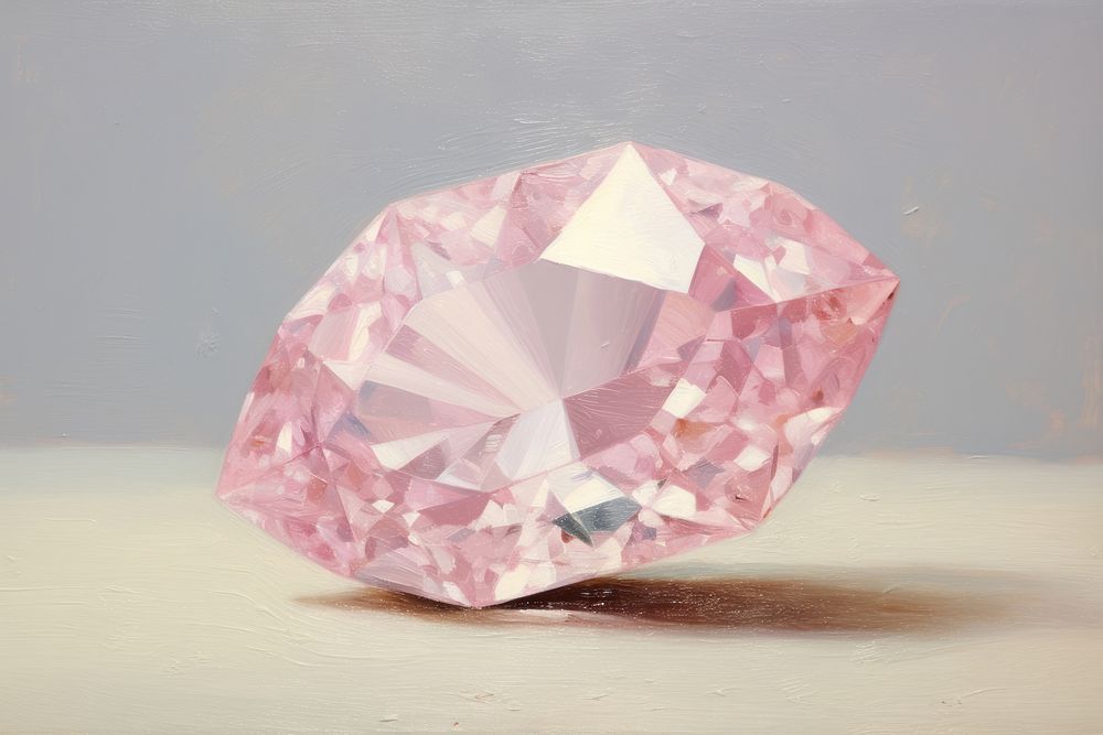 Pink diamond glitter gemstone jewelry crystal. AI generated Image by rawpixel.