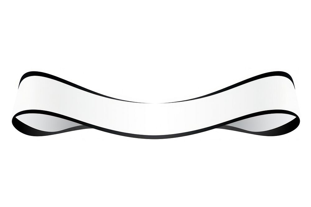 Ribbon banner white line white background. AI generated Image by rawpixel.