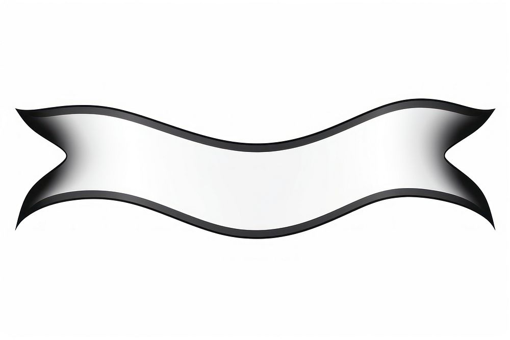 Ribbon banner symbol white line. AI generated Image by rawpixel.