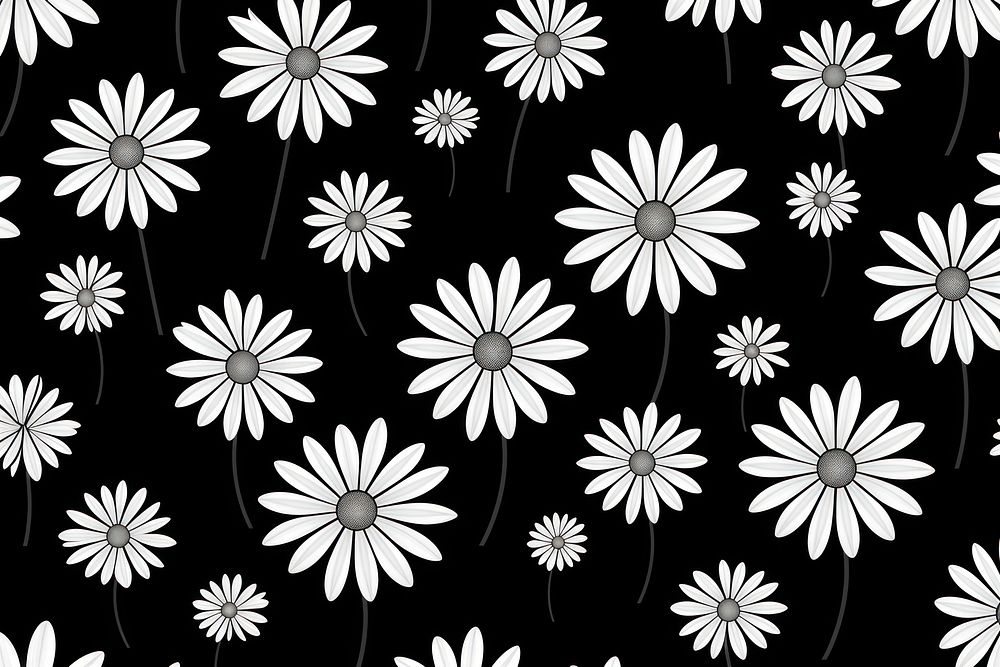 Daisy backgrounds pattern flower. AI generated Image by rawpixel.