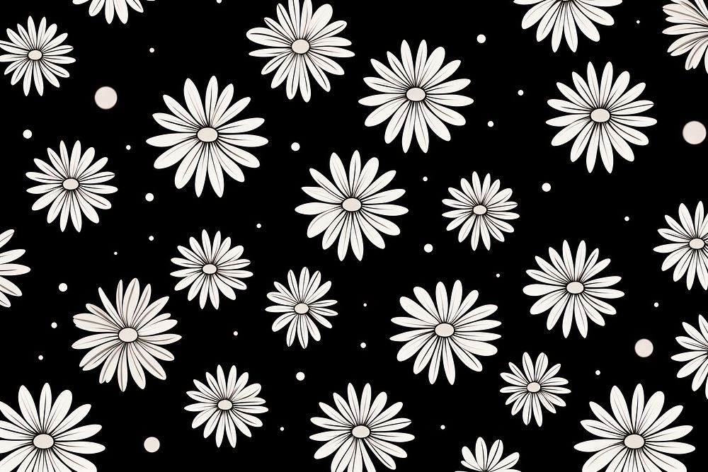 Daisy backgrounds pattern flower. AI generated Image by rawpixel.