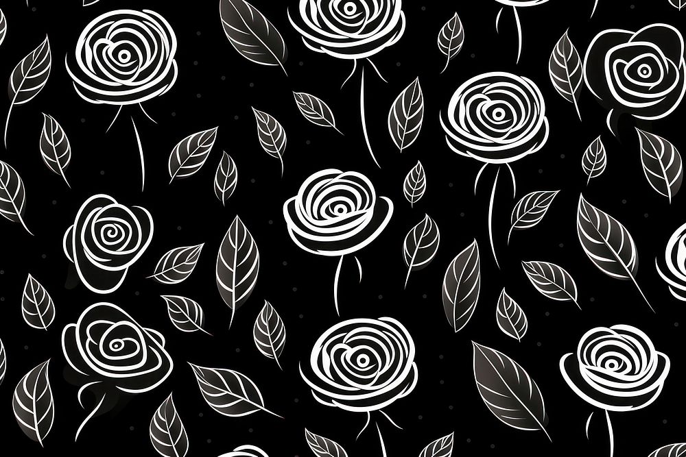 Rose backgrounds pattern white. AI generated Image by rawpixel.