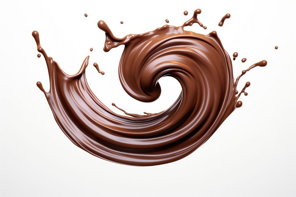 Chocolate swirl splashing dessert food. AI generated Image by rawpixel.