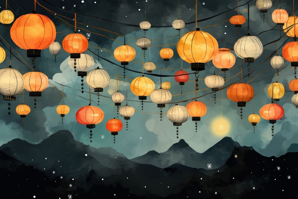 Chinese new year background lantern transportation. AI generated Image by rawpixel.