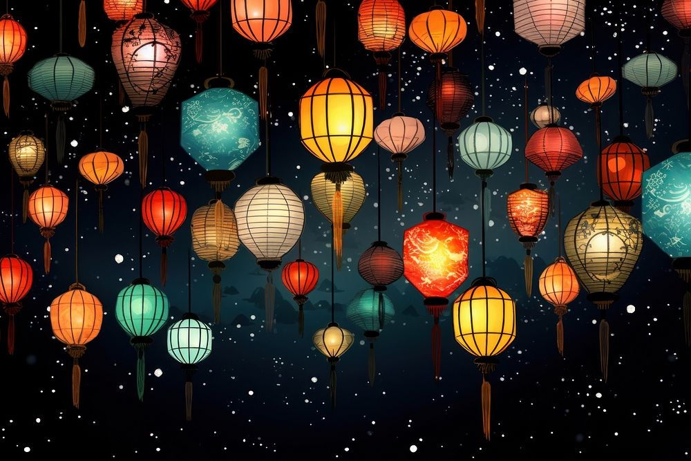 Background chinese new year lantern backgrounds. AI generated Image by rawpixel.