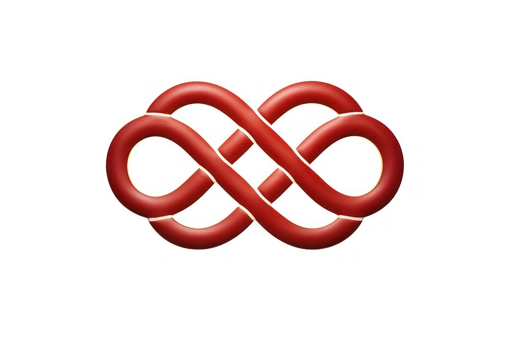 Chinese infinity knot symbol red white background circle. AI generated Image by rawpixel.