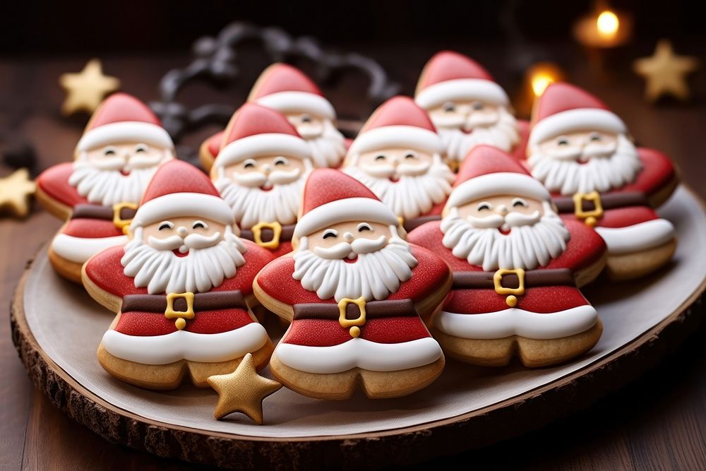 Christmas dessert cookie icing. AI generated Image by rawpixel.