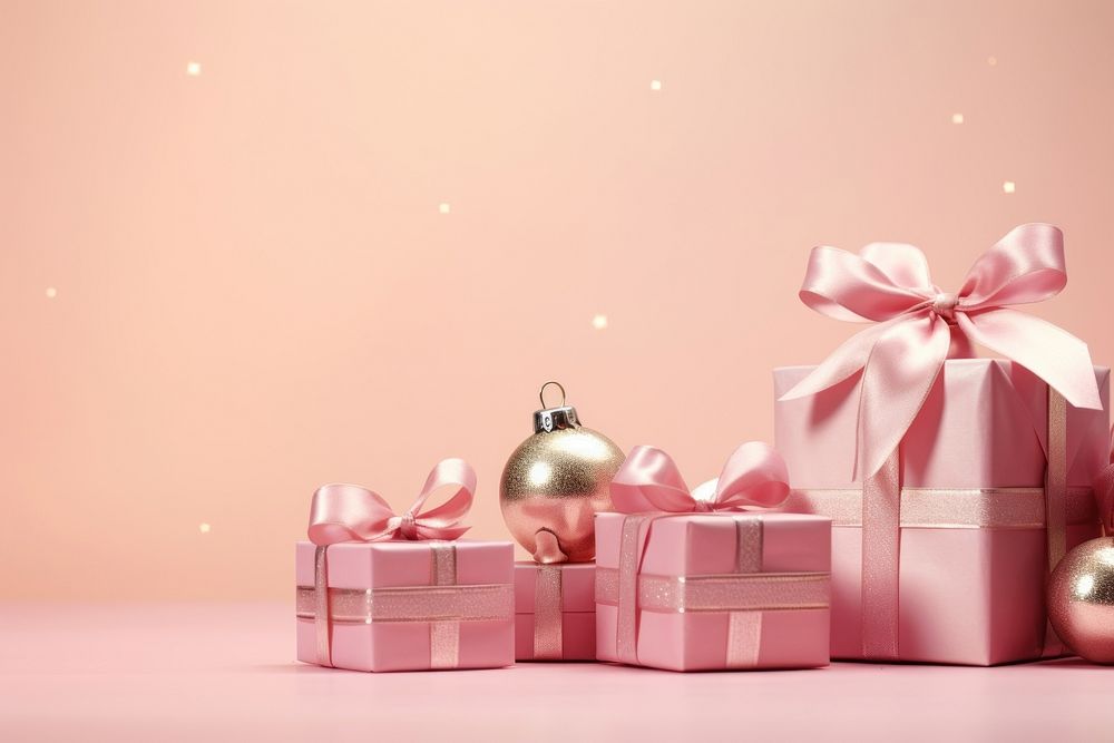 Christmas gift pink christmas ornament. AI generated Image by rawpixel.