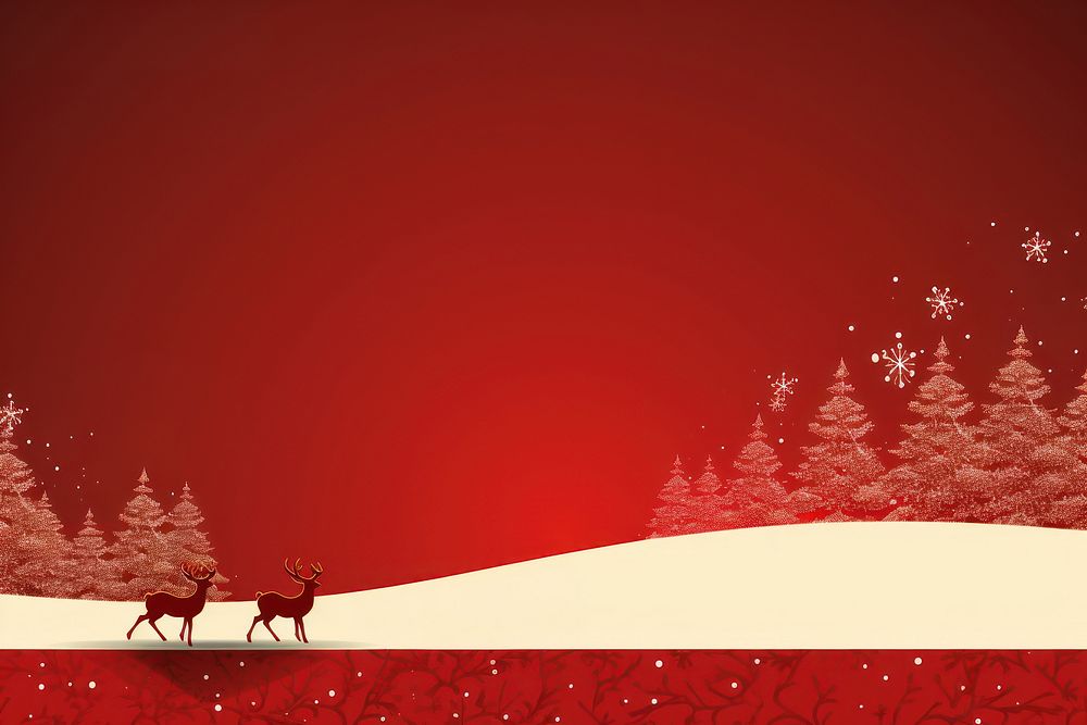 Christmas red banner christmas mammal tree. AI generated Image by rawpixel.