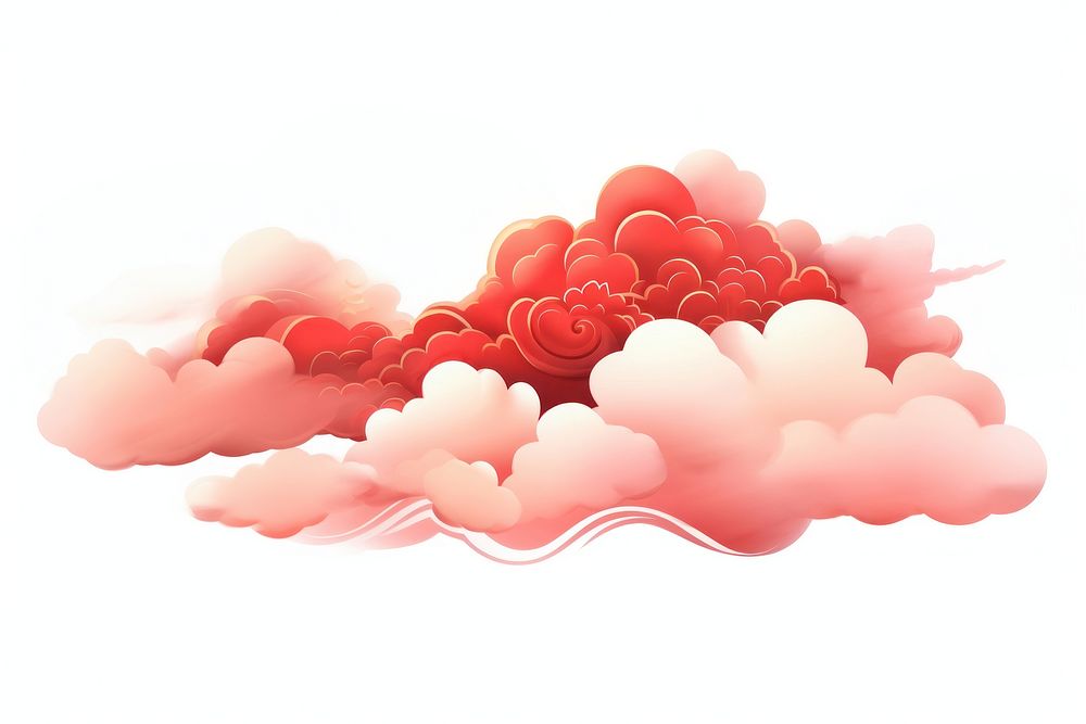 Cloud cloud petal red. AI generated Image by rawpixel.