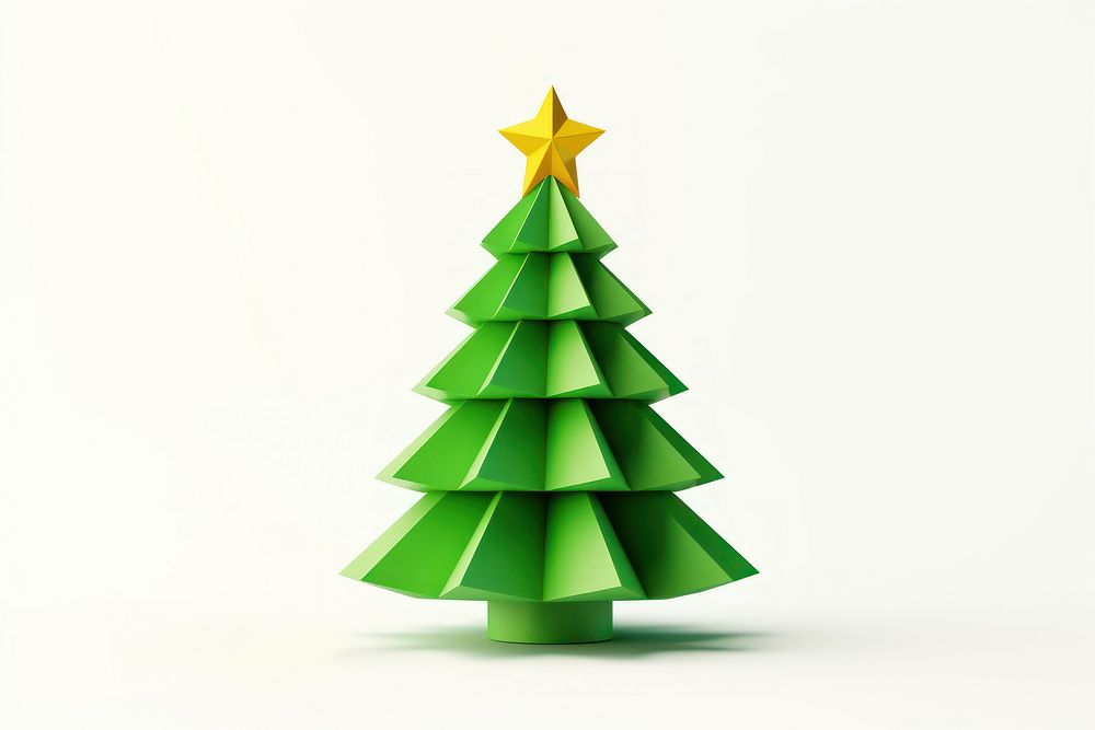 Christmas tree white background celebration creativity. AI generated Image by rawpixel.