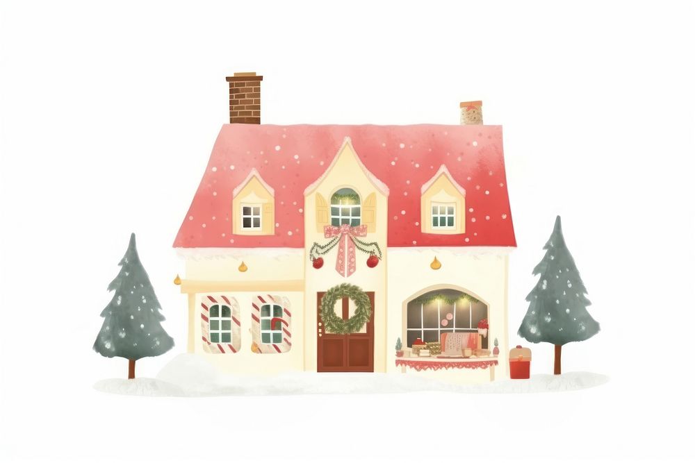 Cute Christmas home christmas confectionery architecture. AI generated Image by rawpixel.