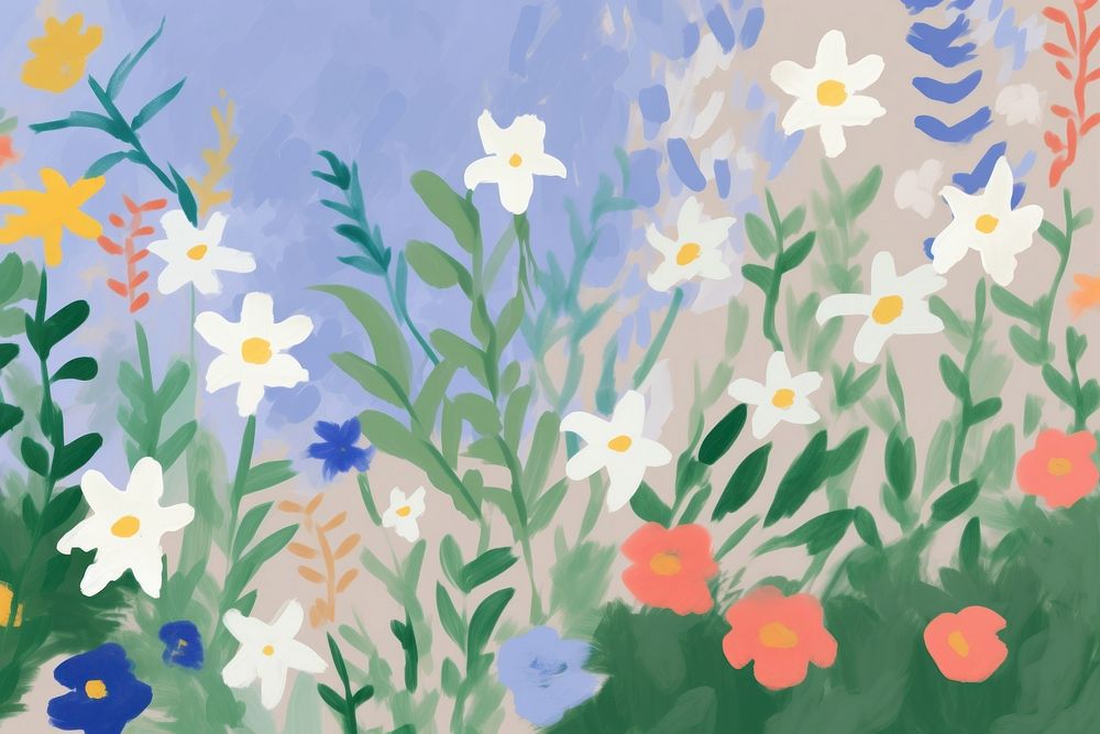 Flower garden backgrounds painting outdoors