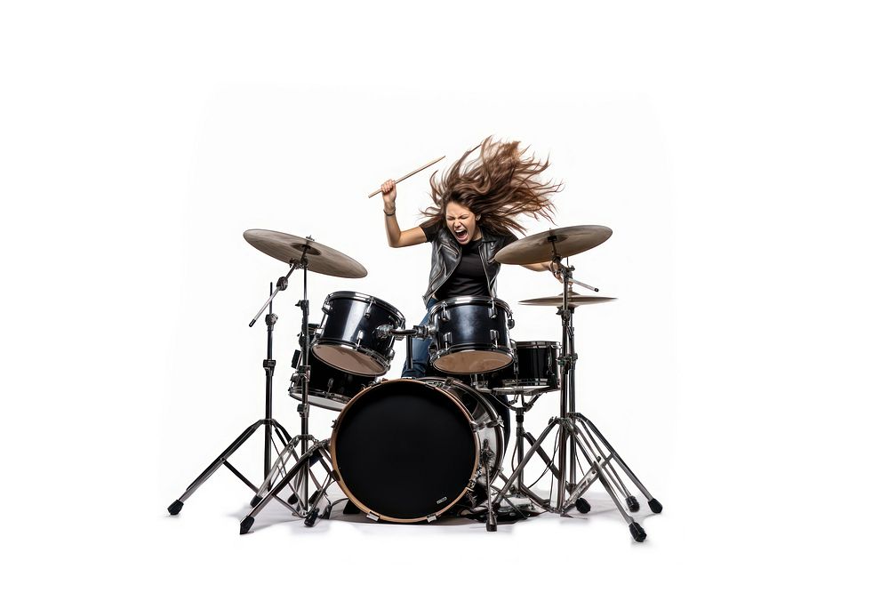 Drummer female drums adult. AI generated Image by rawpixel.