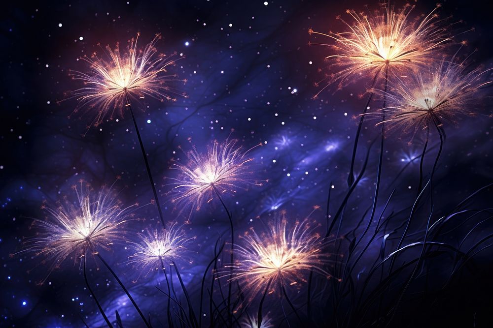 Fireworks light outdoors nature. AI generated Image by rawpixel.