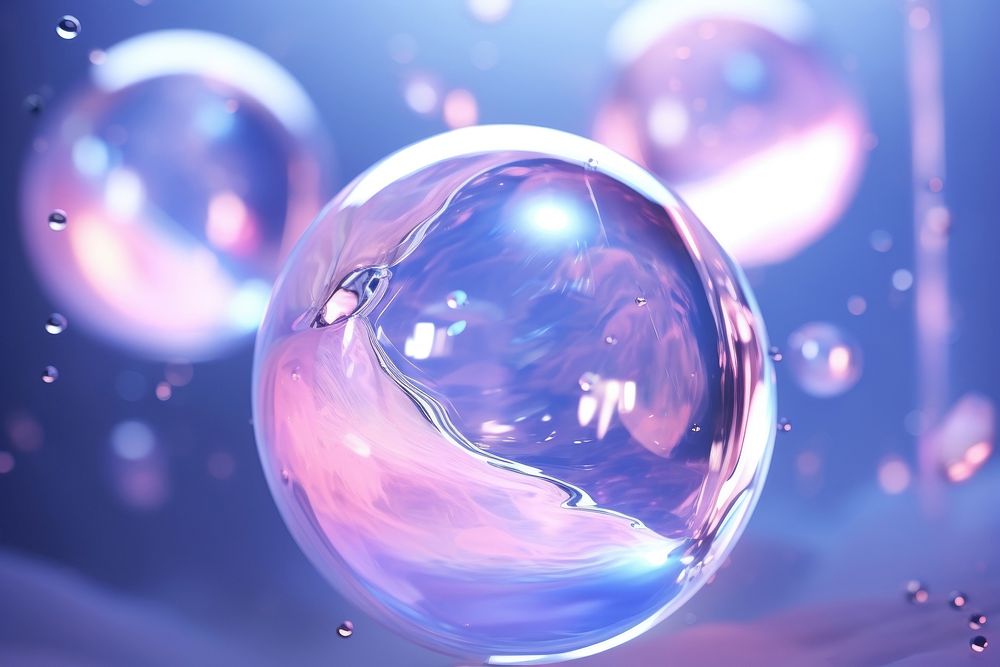 Galaxy space bubble transparent sphere. AI generated Image by rawpixel.