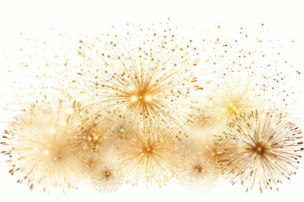 Gold firework fireworks backgrounds white background. AI generated Image by rawpixel.