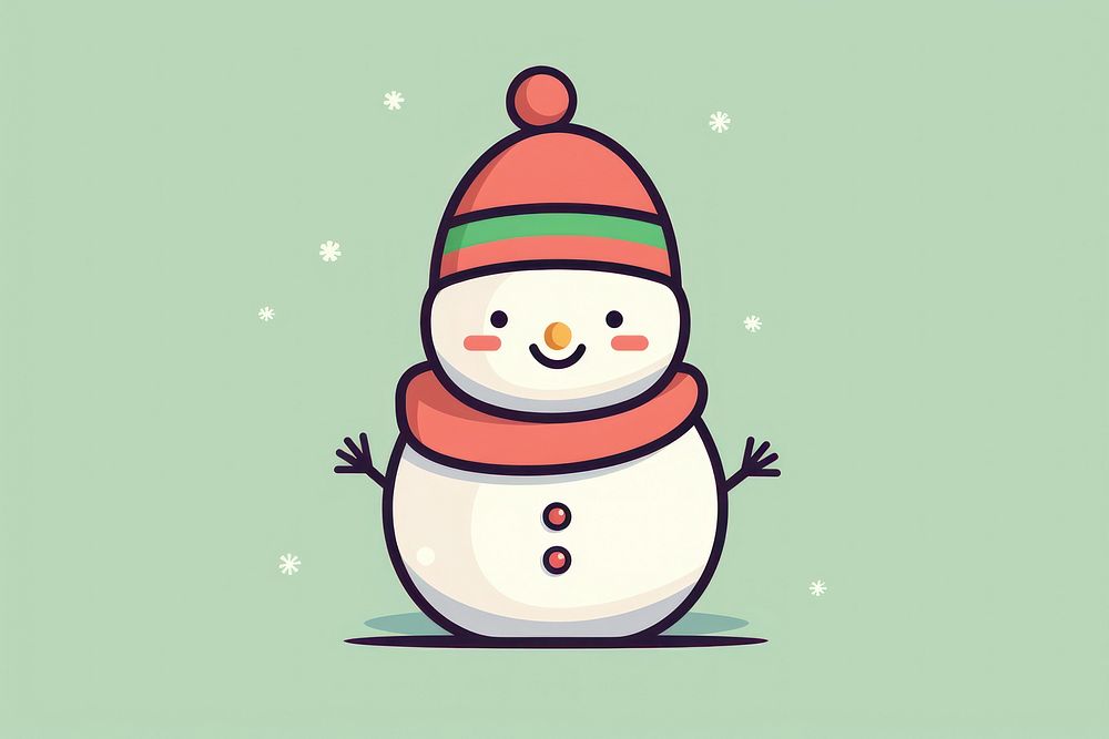 A christmas snow man snowman winter anthropomorphic. AI generated Image by rawpixel.
