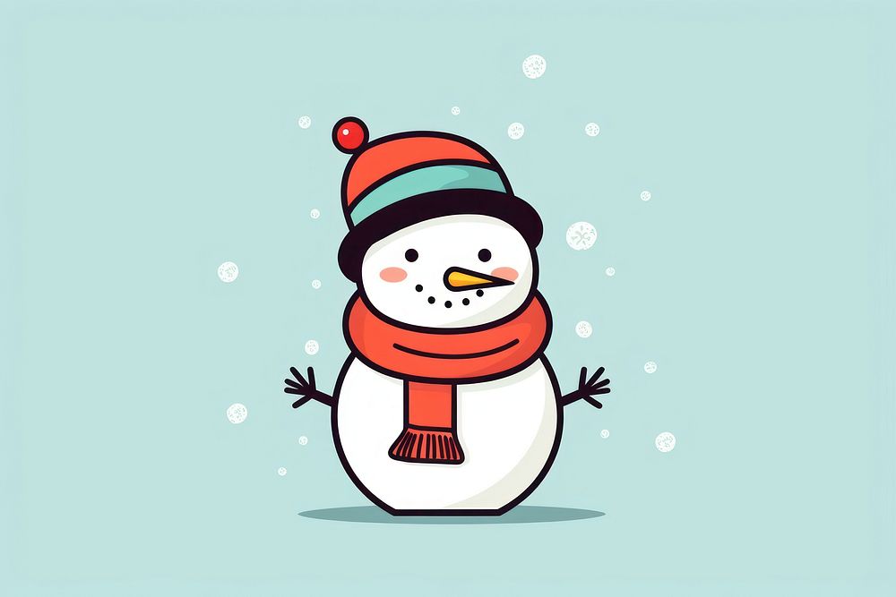 A christmas snow man snowman winter representation. AI generated Image by rawpixel.