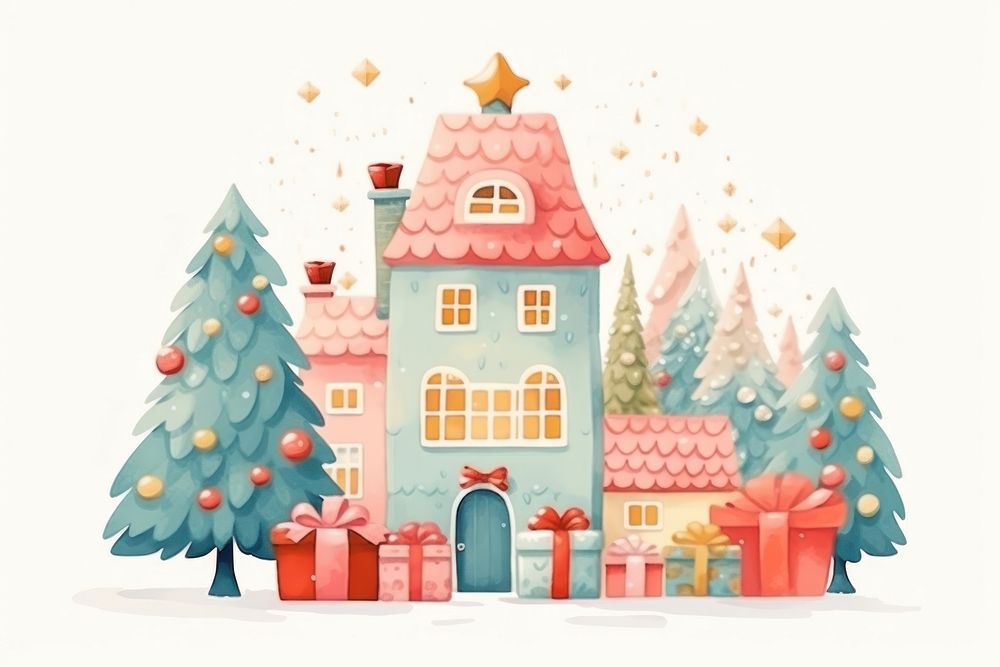 A cute christmas home gift box confectionery. AI generated Image by rawpixel.