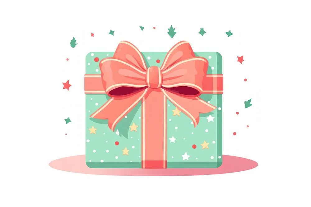 A cute christmas scott ribbon gift box celebration. AI generated Image by rawpixel.